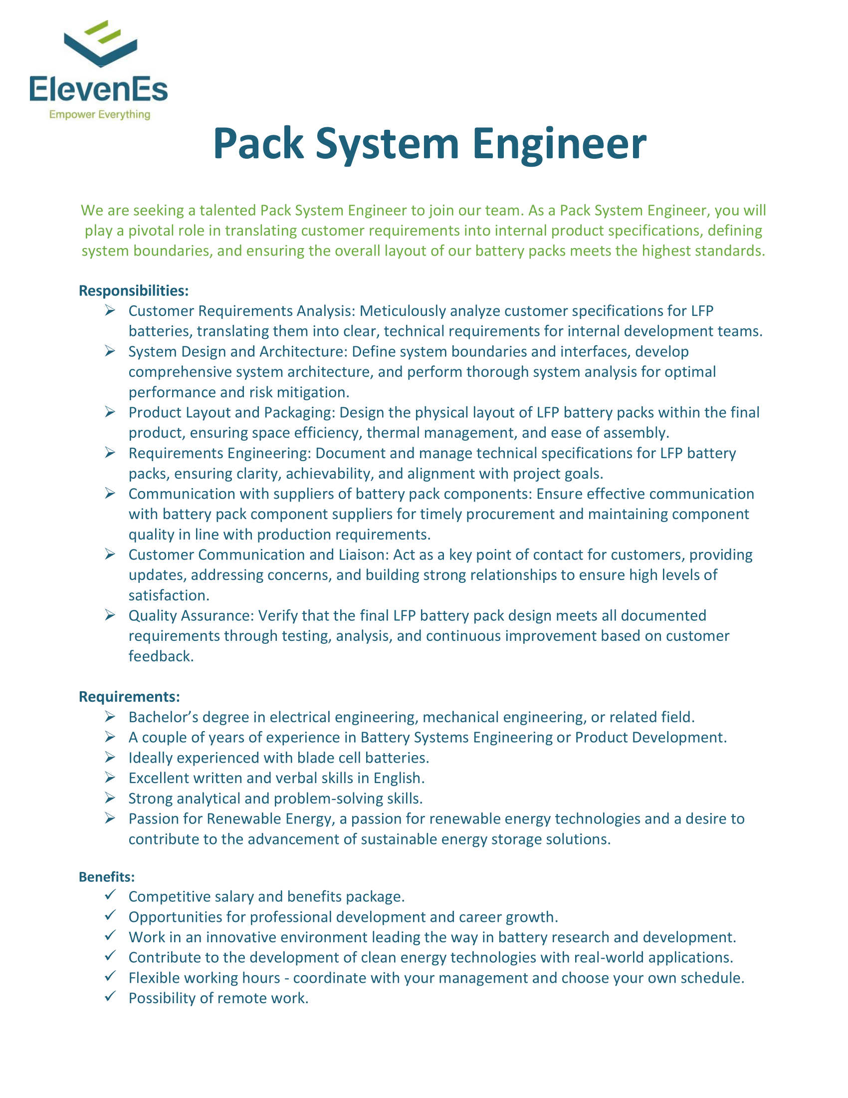 Pack-System-Engineer